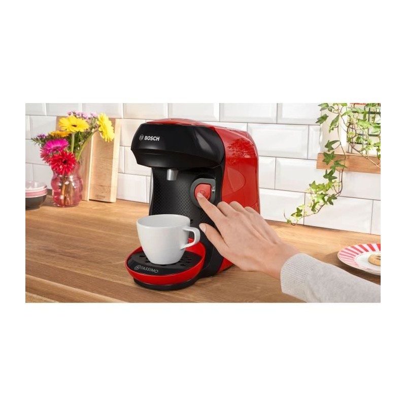 Machine café multi-boissons Bosch Tassimo T10 Happy compacte rouge