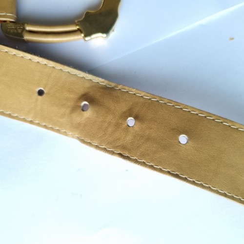 Vintage Belt AR Paris Mod Depos Leopard Buckle Made France CM Creations Jaguar - Picture 10 of 11