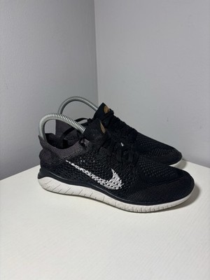 Nike Free RN Flyknit 18  942839-005 Damen grau weiß gold Oreo schwarz Größe 4