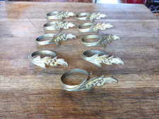 série de 9 anneaux à rideaux en bronze XIXème château manoir maison bourgeoise