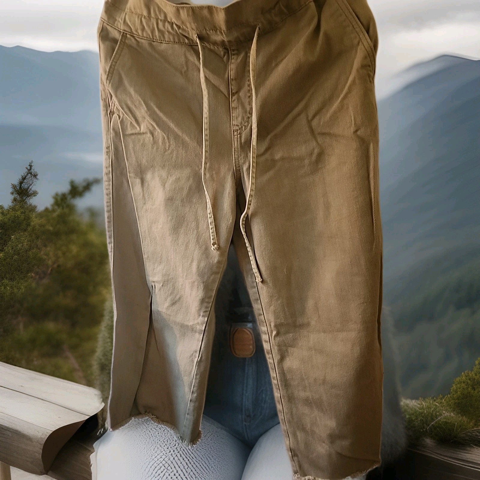 universal thread Drawstring  High Wasted  Capri  … - image 1