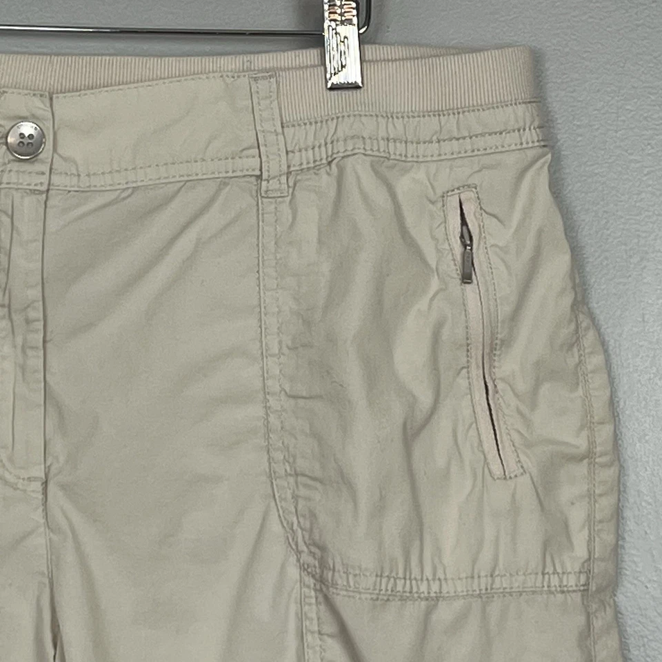 Chico’s 卡其色棉质氨纶卷带弹力腰百慕大短裤,XL 短款。 — 第 4/4 张图片