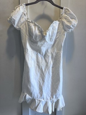 Selfie Leslie Heaven Sent Ruched-bust Puff Sleeve Dress NWT Graduation Size  S | eBay