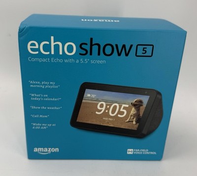 Amazon Echo Show 5 Smart Speaker - Charcoal (B07HZLHPKP) for sale