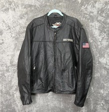 Harley-Davidson Giacca di Pelle Leggenda Americana Made in USA Nero Uomo XXL
