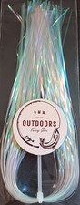 Flashabou 1mm, 11-1/2" long, PEARL, Fly Tying, Lures, Jigs, Flash, Flies, Crafts