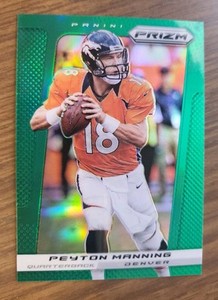 2013 Panini Prizm Peyton Manning SP Green Refractor Broncos