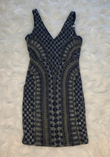 Hand Embroidered Blue Dress Imported from India Women  s Size L Elegant Ethnic