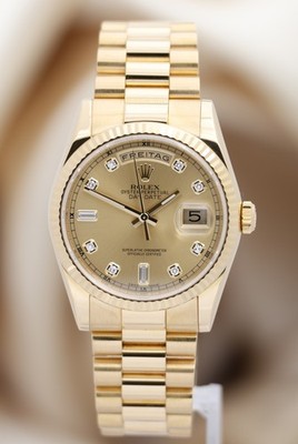 Rolex Day-Date 36 President 18k Gelbgold ''Diamond Dial'' LC:100 118238 Original