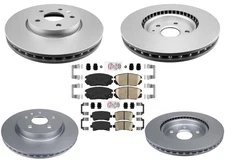 GEO Coated Disc Brake Rotors & Ceramic Pads Fits Chevrolet Impala 2018 2019 2020