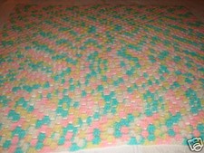 Handcrafted Hand Crochet Baby Quilt Blanket Throw