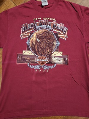 Vintage 2004 Sturgis Black Hills Harley Davidson T-Shirt Men's XL