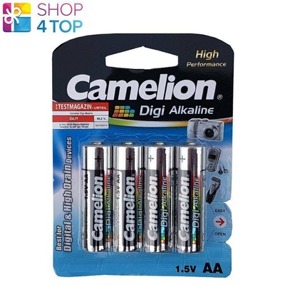 4 Camelion AA Digi Alkaline Batteries LR06 MN1500 AM3 E91 1.5V 4BL EXP 2033 New