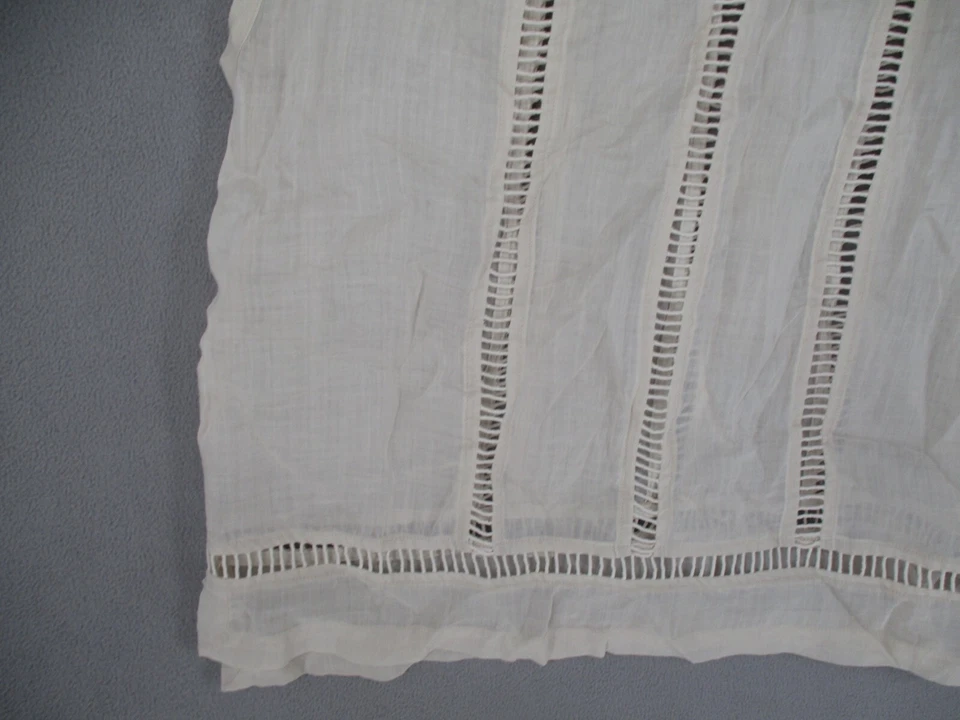 Regata Lee Mathews Top Feminina 3 Bege Linho Sem Mangas Botão Respirável - Imagem 3 de 4