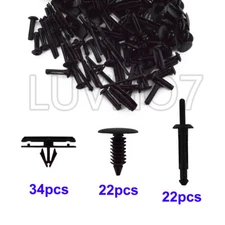 78pcs Full Fender Flare Hardware Clips Fasteners For 2007-2018 Jeep Wrangler JK