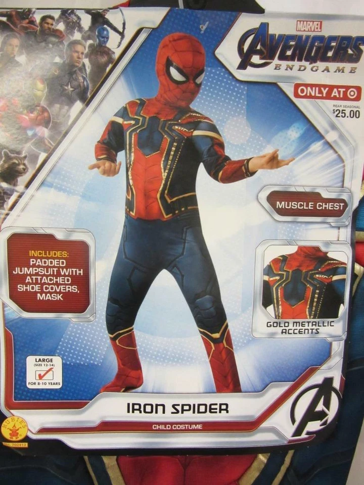 Marvel Iron Spider Child Costume Rubies Avengers Spiderman Size Small 4-6 - Image 2 of 4