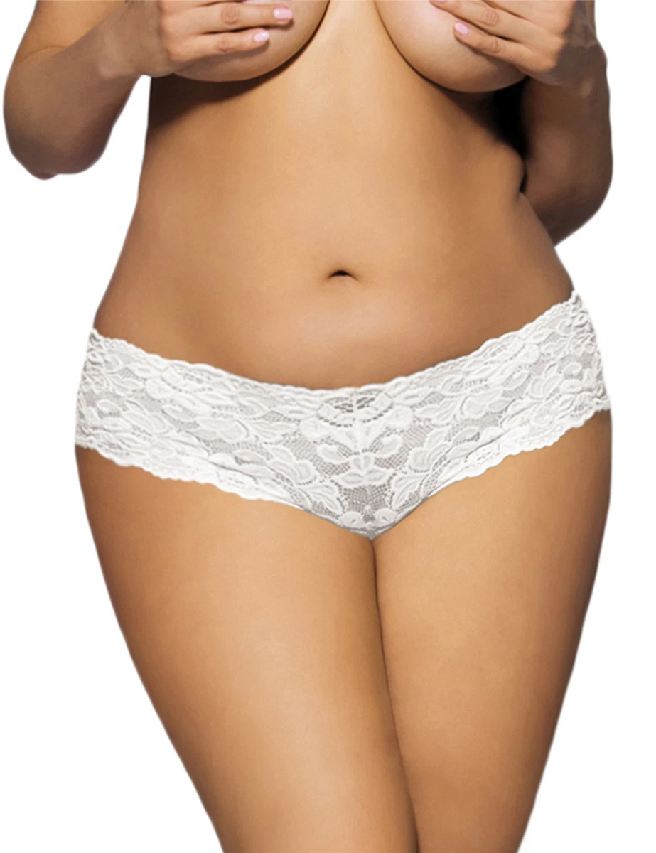 Brand New 8-26 Lace Womens White Underwear Undies Panties Plus