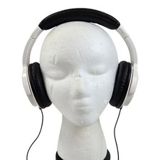 Wicked Audio White Padded Over Ear Plug-In Noise Canceling Headphones EUC VIDEO