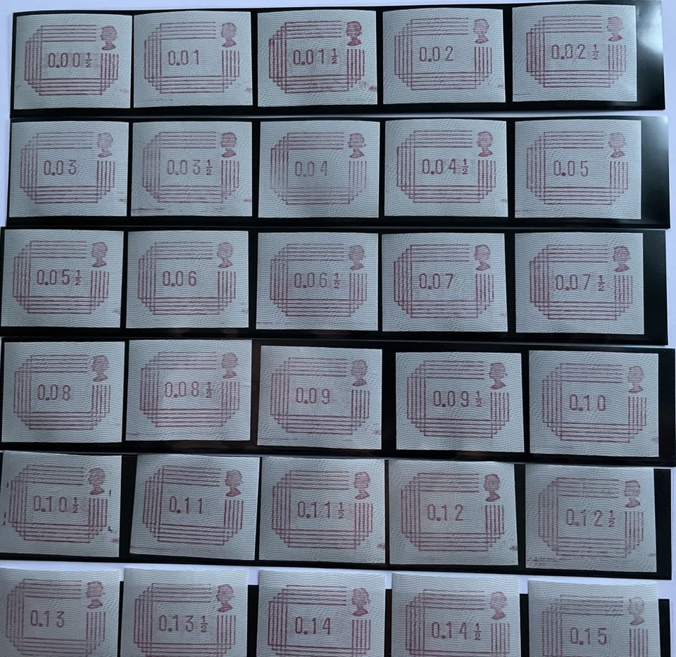 GB QE II, 1984, etiquetas de franqueo de marco - Juego de 33, 1/2 - 17, como nuevas, montadas sin montar o nunca montadas Foto 2 de 3