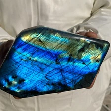 3.5lb Natural Flash Labradorite Quartz Crystal Freeform rough Mineral Healing