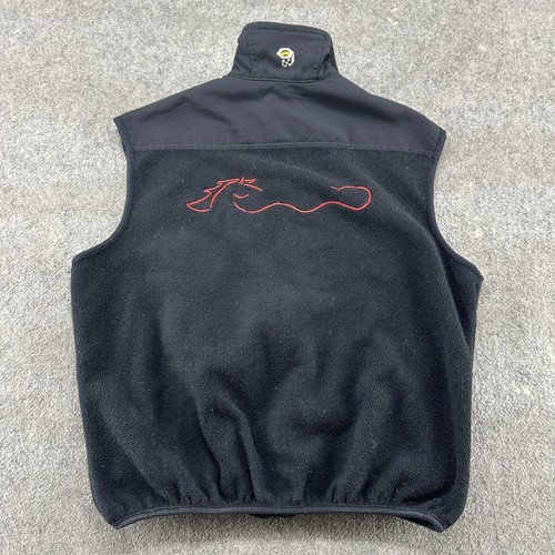 VINTAGE Mountain Hardwear Vest Mens XL Black Full Zip Fleece Sweater USA 90s - Picture 6 of 9