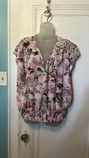 NWT Express Pink Floral Woman’s Top XL