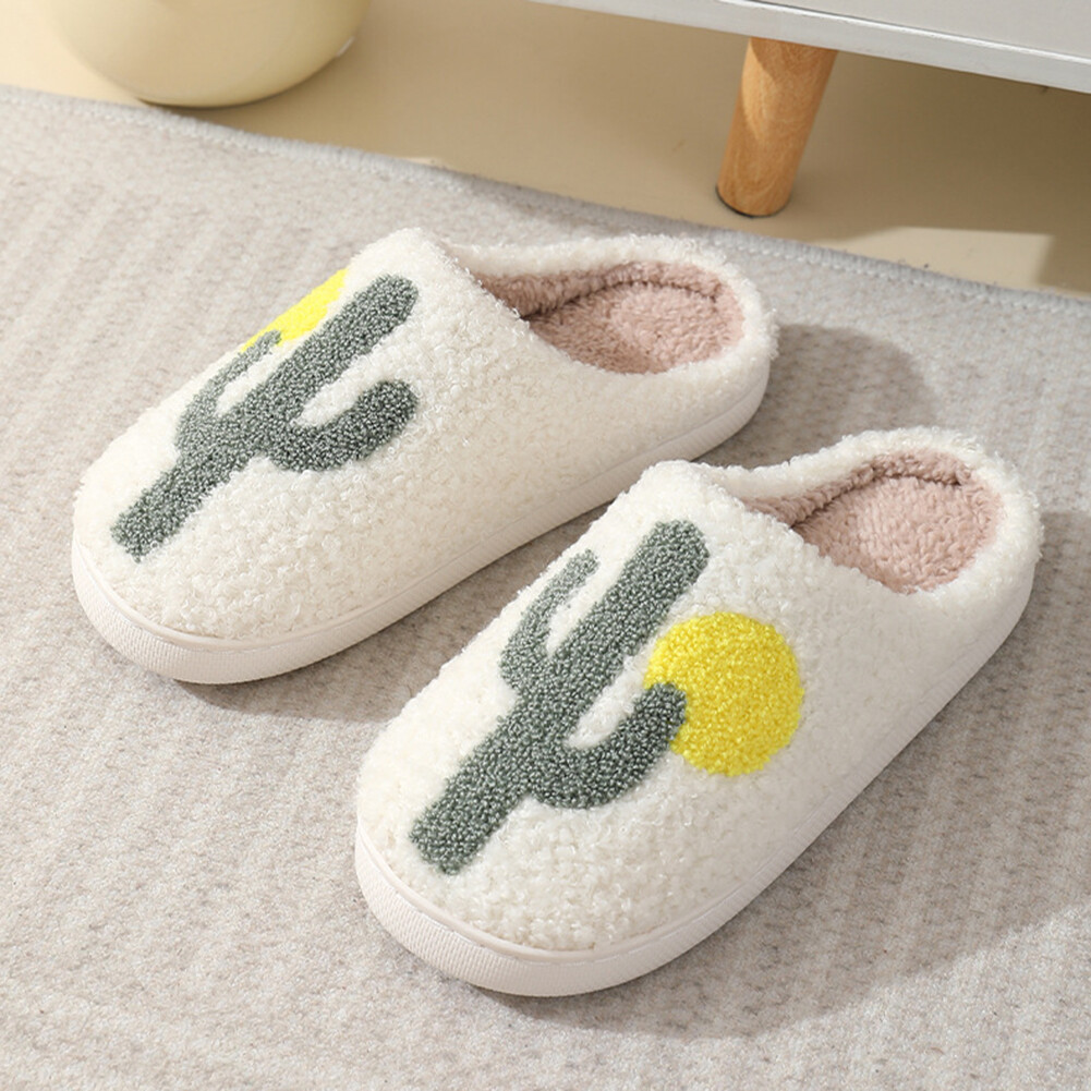 APL Ciabatte Unisex Coppia Antiscivolo Cactus Morbide Scarpe da Interno Suola Spessa per Inverno