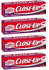 Close-Up Fluoride Toothpaste, Freshening Red Gel, 4 oz – Pack of 4