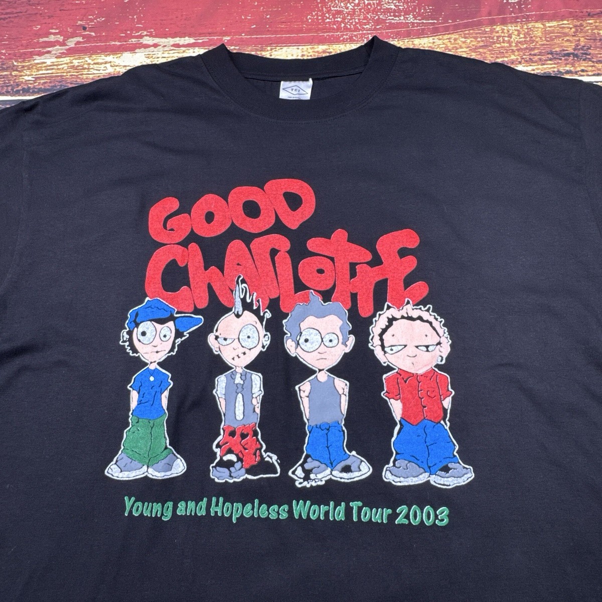 Vtg Good Charlotte Concert Shirt Men XL Y2k Young & Hopeless Tour