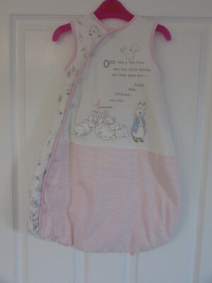 TU 0-6 months 2.5 tog baby girls Beatrix potter peter flopsy rabbit sleeping bag