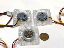 3 Pieces Blue LED mini 12V 4010 40x40x10mm DC Cooling Fan micro brushless A15
