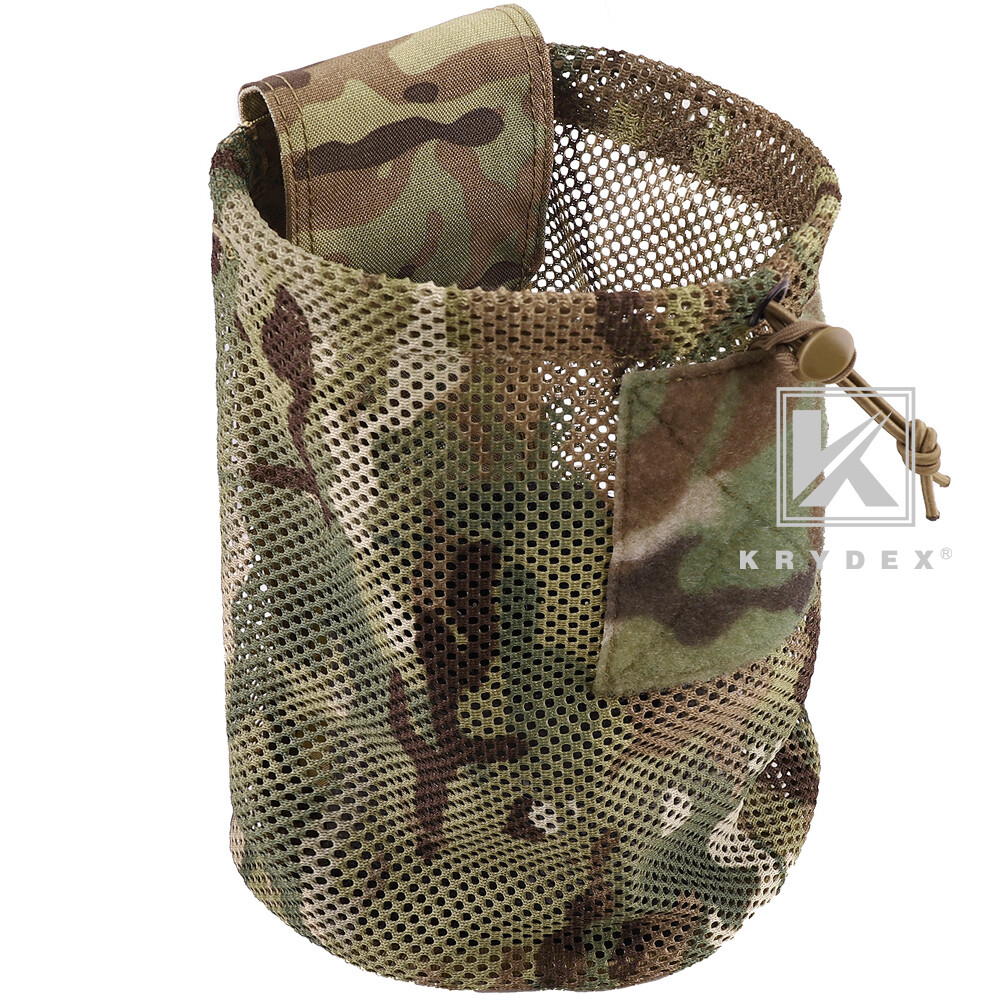 KRYDEX Tactical Mesh Dump Pouch - MOLLE/Belt Compatible, Large Capacity Drop Pouch