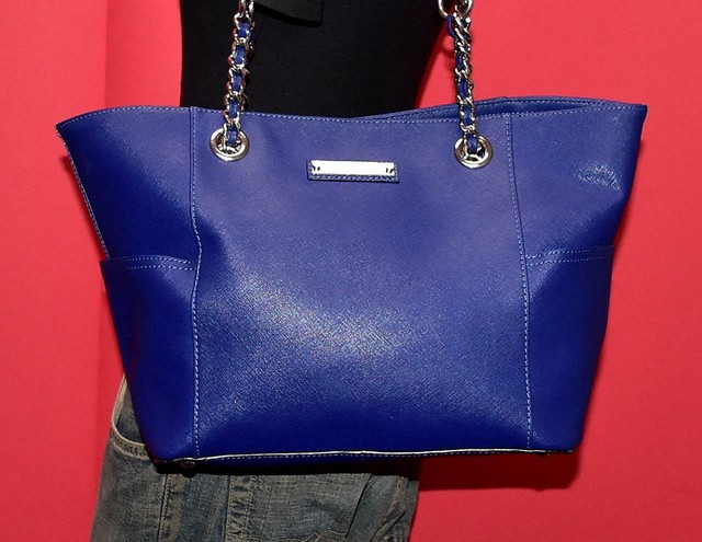 calvin klein saffiano leather chain tote