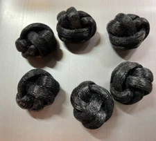 6 BUTTONS 60s - Black Resin "Buns"