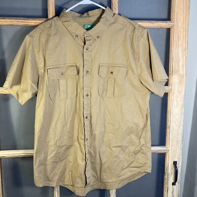 DIP Surf Resort Men's SS Men's Tan Shirt, Size XL