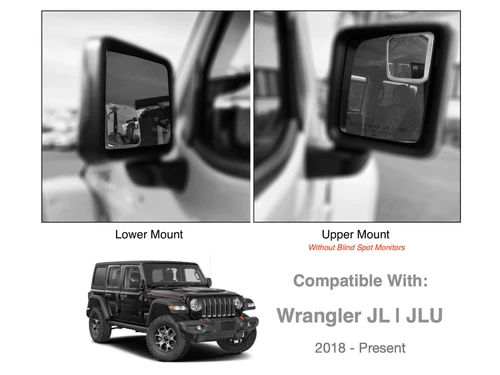 Jeep Wrangler JL Blind Spot Mirrors | Custom Jeep Blindspot Mirror (2 PK)