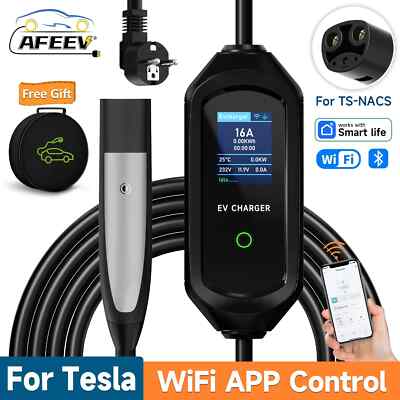 AFEEV 3.5KW/7KW EV Charger for Tesla Model 3/X/Y/S Highland 2024 EVSE CEE Plug