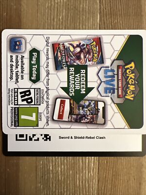 Rebel Clash Code Booster Pokémon TCG Live Pack Instant delivery