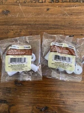 (2) 8-Packs Gate House White Silicone Rubber Door Stop Bumper Replacement Tips