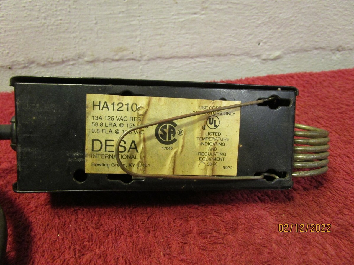 HA1210 Desa International - Portable Forced Air Heater Thermostat, 40-90  Degrees | eBay