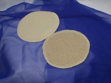 2 Paar Stilleinlagen waschbar, 3 lagig aus Seide-Wolle-Seide 13 cm