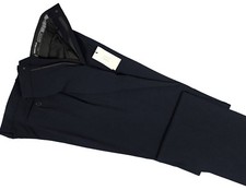 NEW Giorgio Armani Black Label Dress Pants US 30 e 46 Dark Navy Snap Front