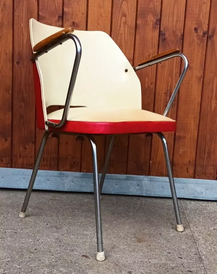 Chair Vintage Easy Chair Armchair 50s Steel Danish Recliner Chair