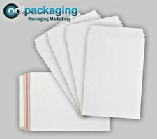 All Board Cardboard Envelopes White Self Seal Rip Strip Rigid, Strong & Durable