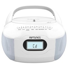 Riptunes CD MP3 BOOMBOX with Bluetooth Aux-in USB, Phones jack, AC/DC Powered