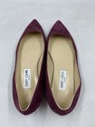 Jimmy Choo Burgundy Suede Pointed Toe Flats W 11 — photo 4