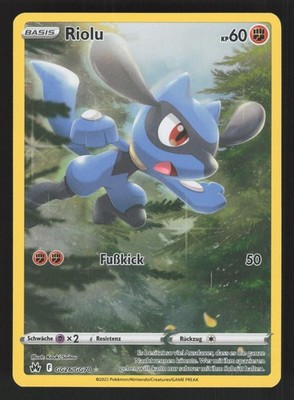 GERMAN Riolu GG26/GG70 Crown Zenith CRZ Holo Kouki Saitou Pokemon