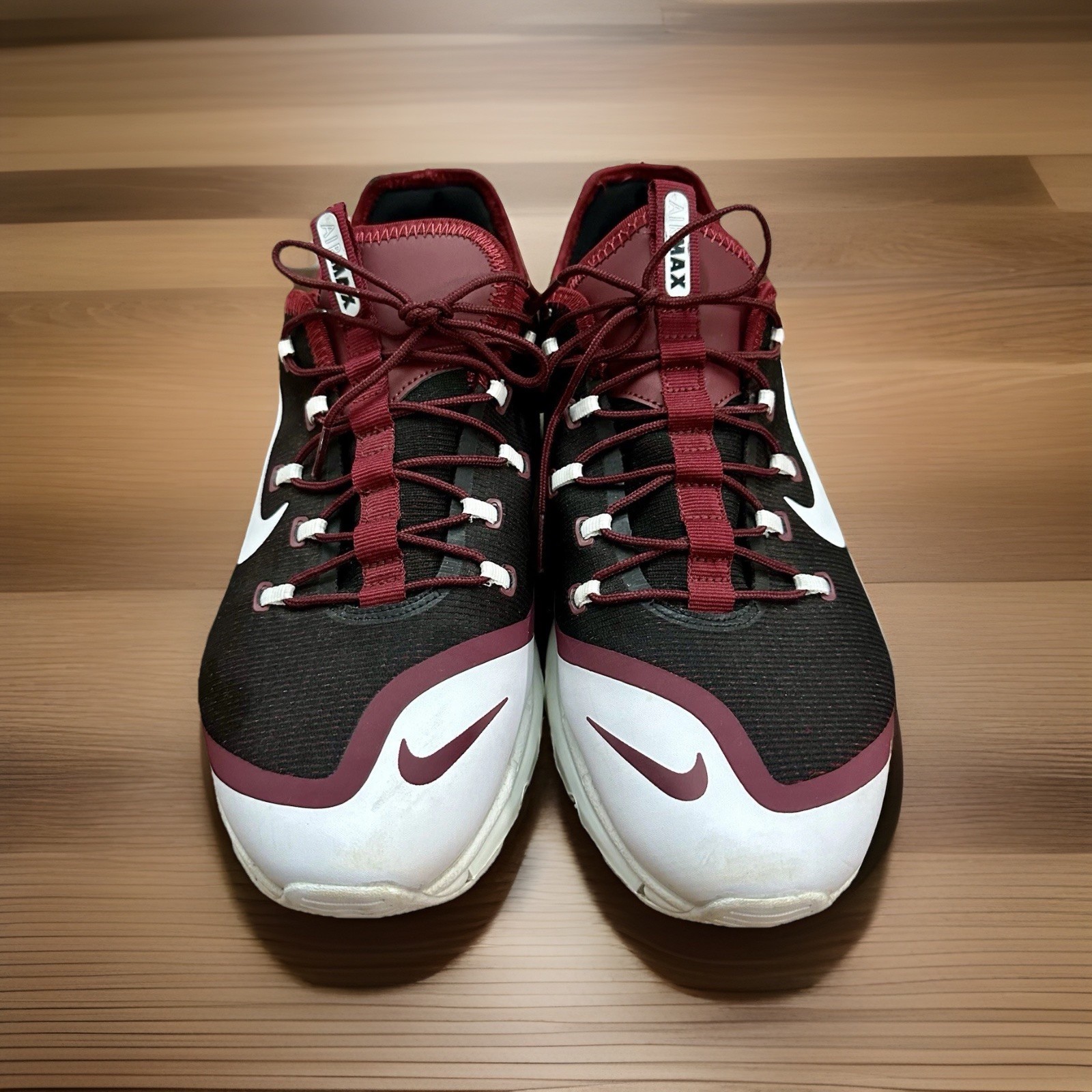 SAOLA Scarpe da trail running Nike Airmax More 898013 600 nere e rosse a rete taglia 11