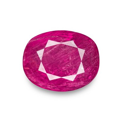 MOGOK BURMESE Ruby 8.68 Ct. Natural Untreated OVAL Pinkish Red LARGE Rare Find