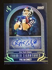 2025 Panini Silhouette Phil McConkey AUTO 💎 /25 Cracked Ice Giants Legend SSP